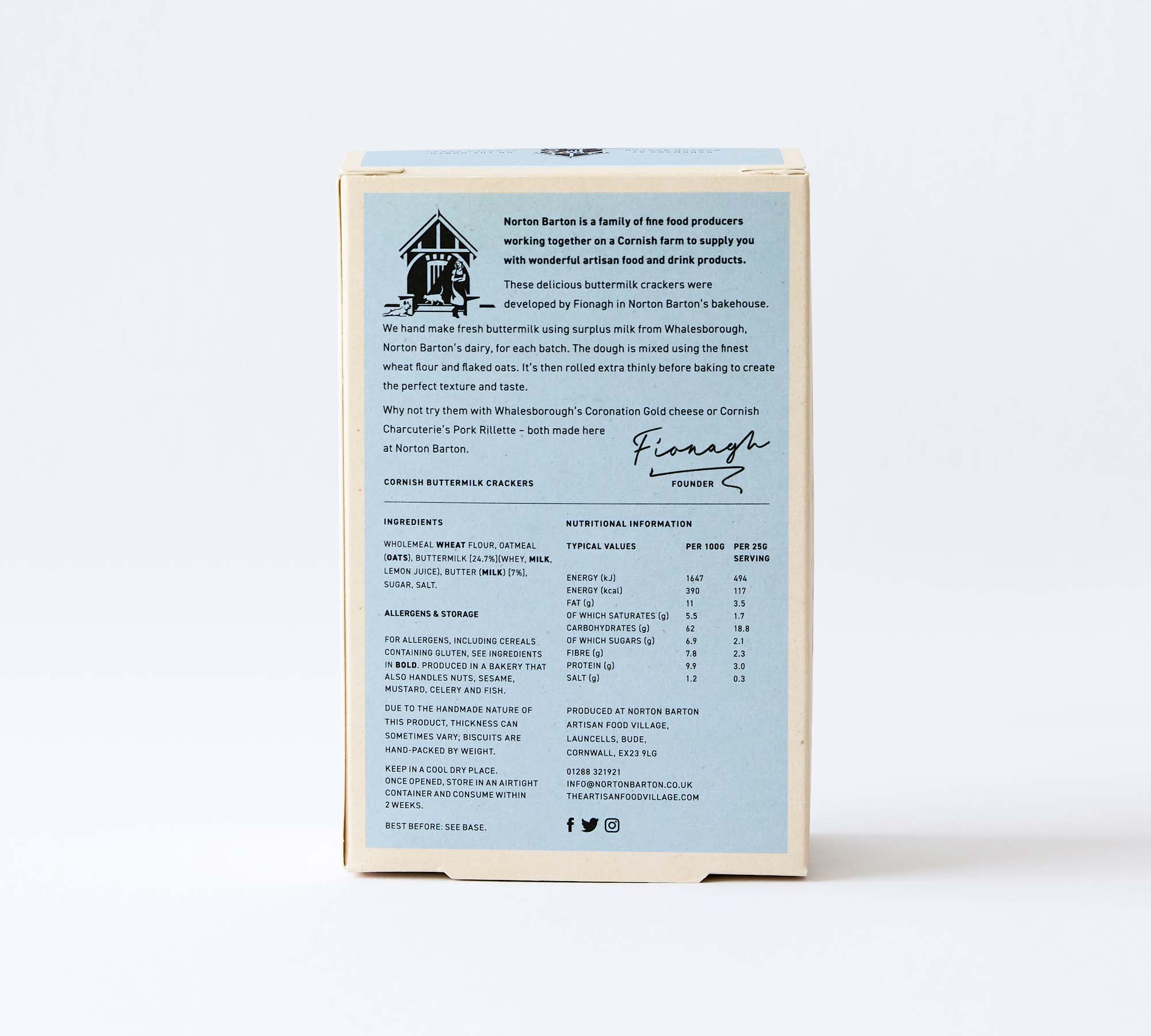 Fionagh's Packaging - Back of Box